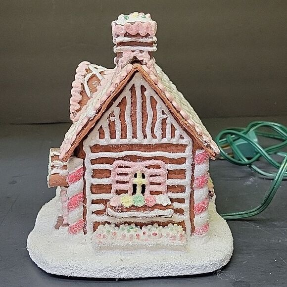 VINTAGE 1992 Glitter & Illuminated Gingerbread House by Silvestri / ML Dooly - Picture 2 of 8